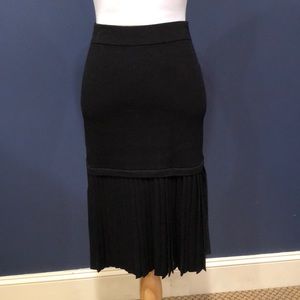 NWT STRENESSE Black Skirt with pleats. Size 2